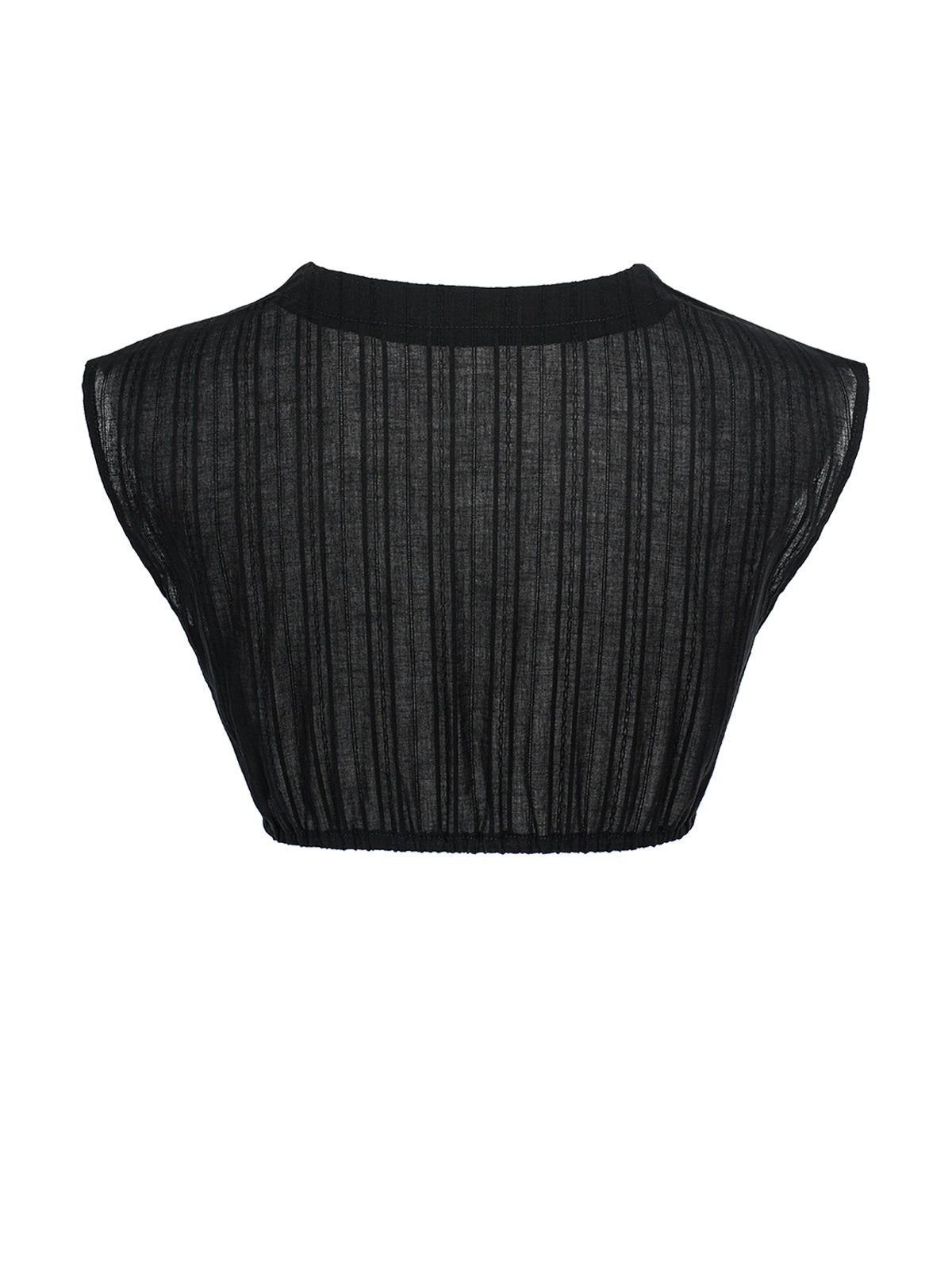 Dirndlbluse Damen Schwarz Ärmellos V-Ausschnitt