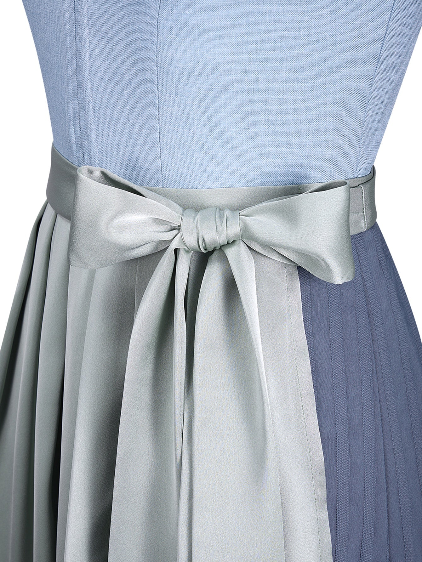 Dirndl Damen Blau 70cm Herz-Ausschnitt Kleid