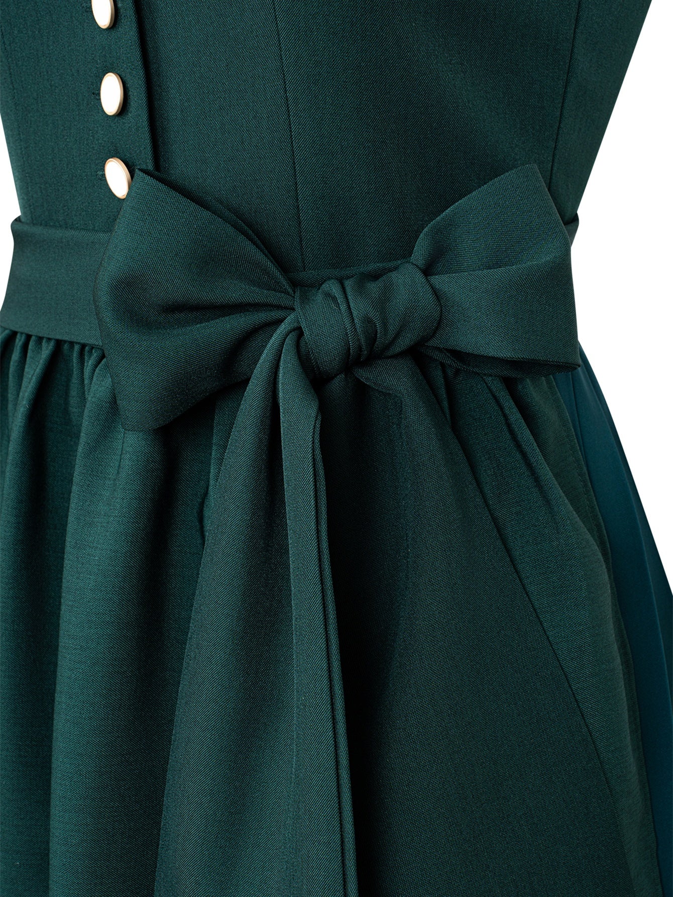 Dirndl Damen Grün 70cm Gerader Ausschnitt Kleid