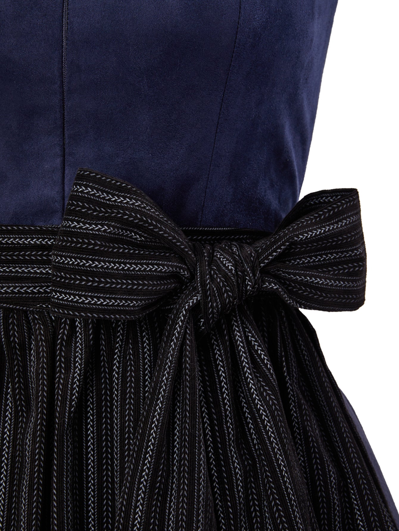 Dirndl Damen Blau 70cm Gerader Ausschnitt Kleid