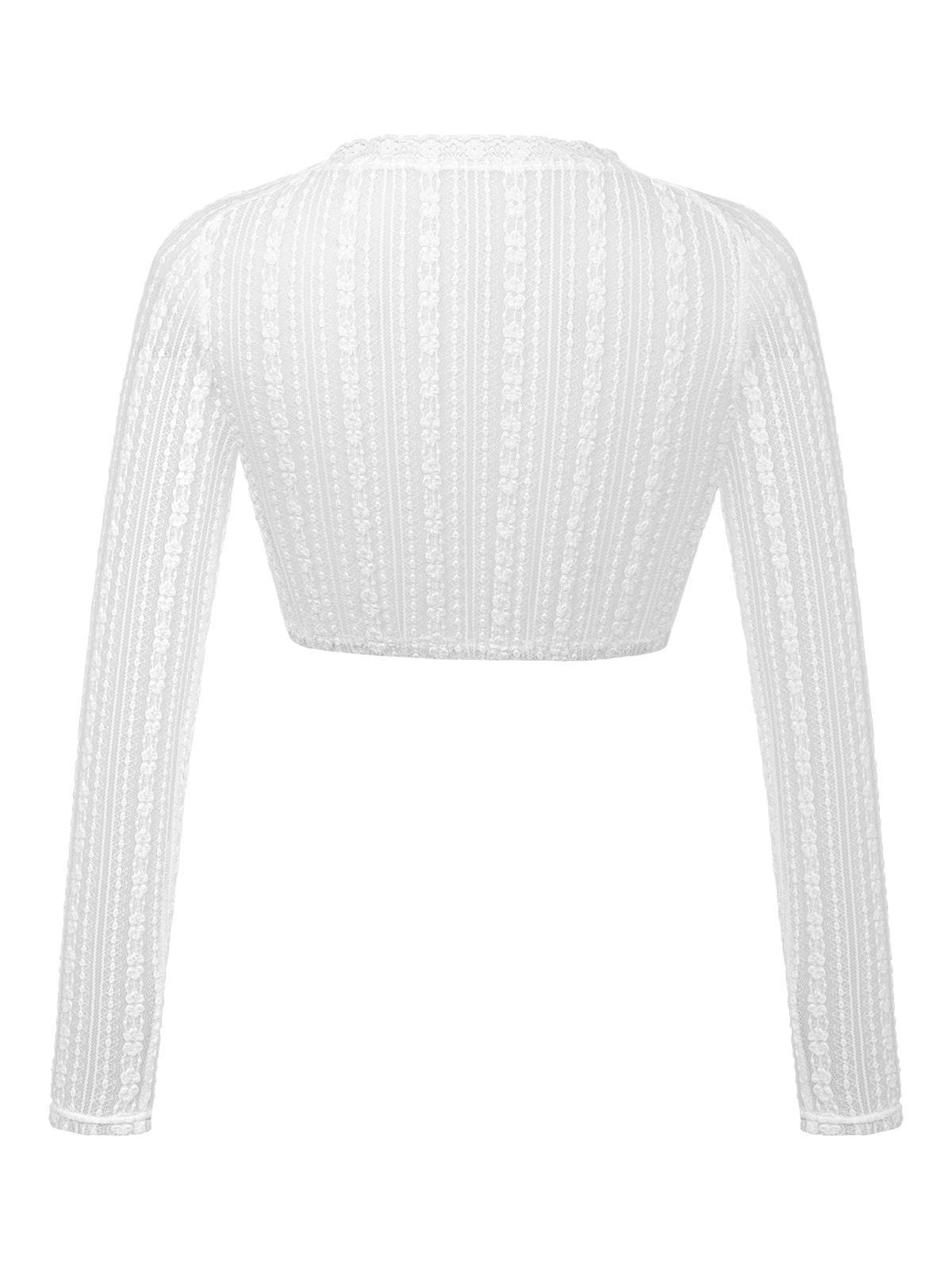 Dirndlbluse Damen Weiß Langarm V-Ausschnitt