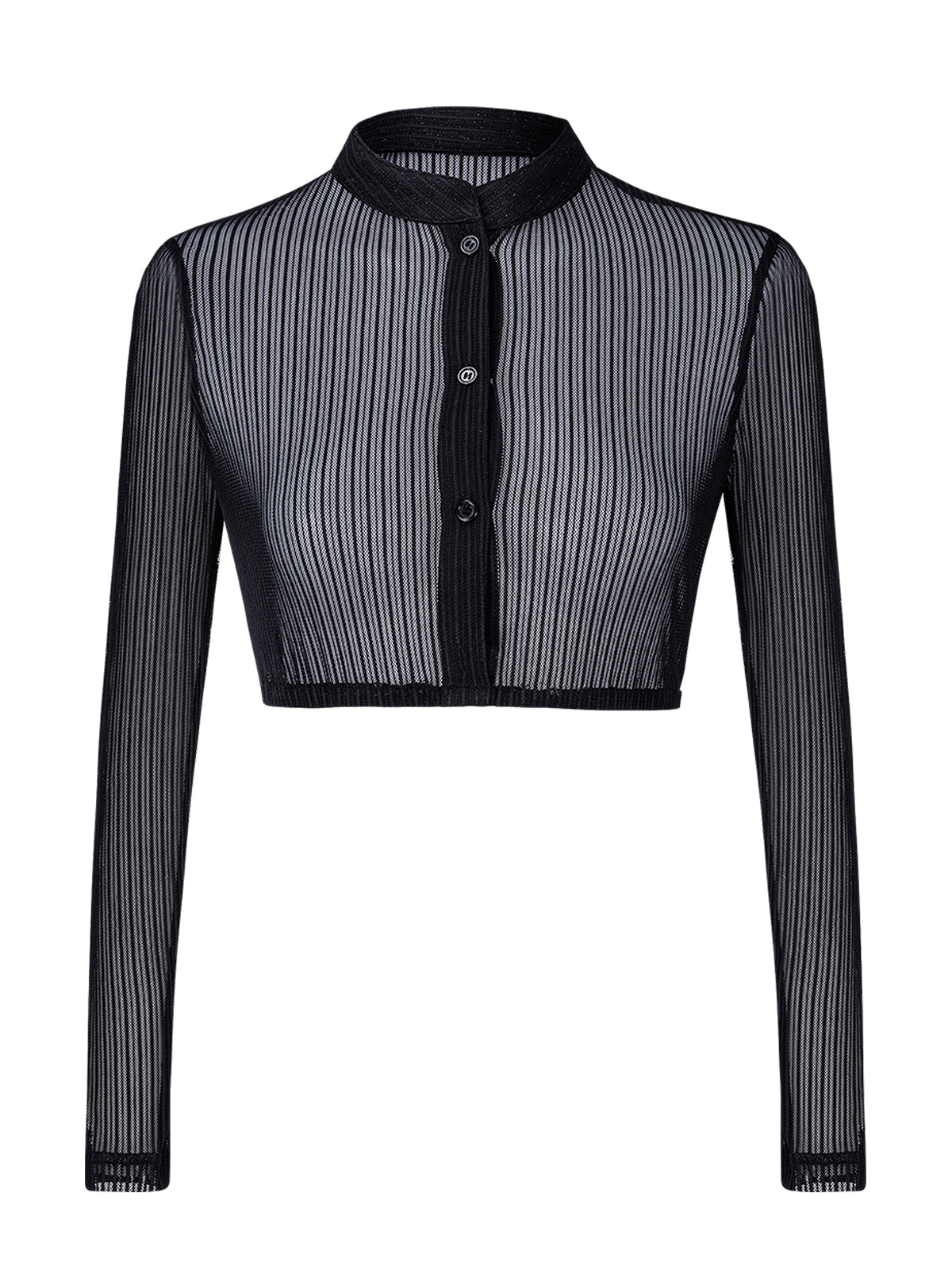 Dirndlbluse Damen Schwarz Langarm Hochgeschlossen