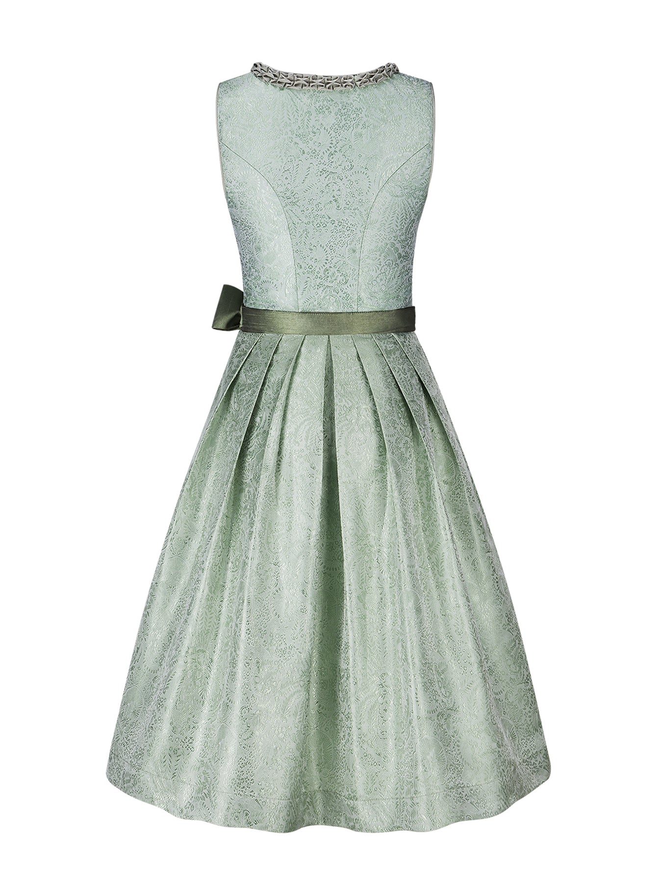 Dirndl Damen Grün 60cm Gerader Ausschnitt Kleid