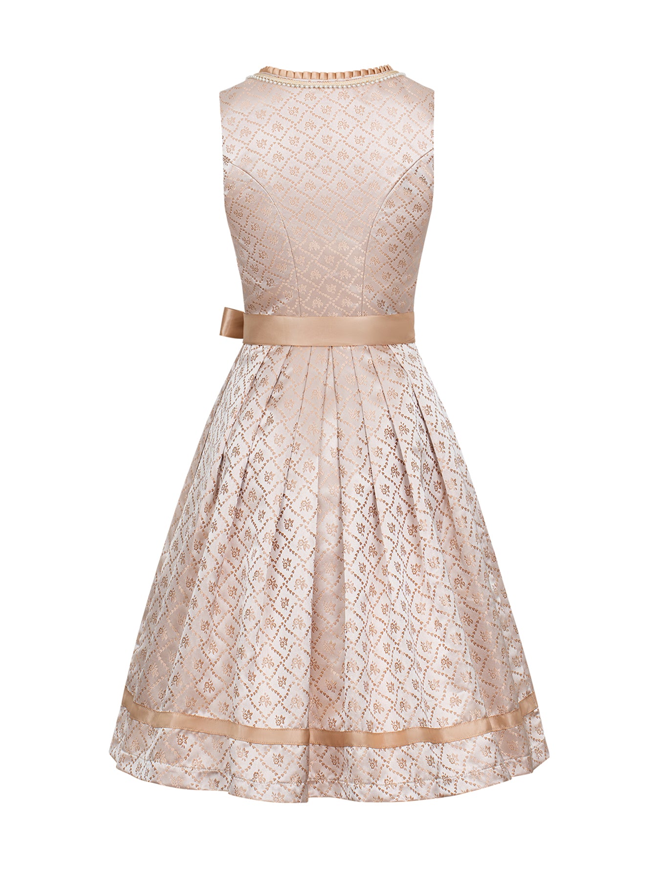 Dirndl Damen Gelb 50cm Herz-Ausschnitt Kleid