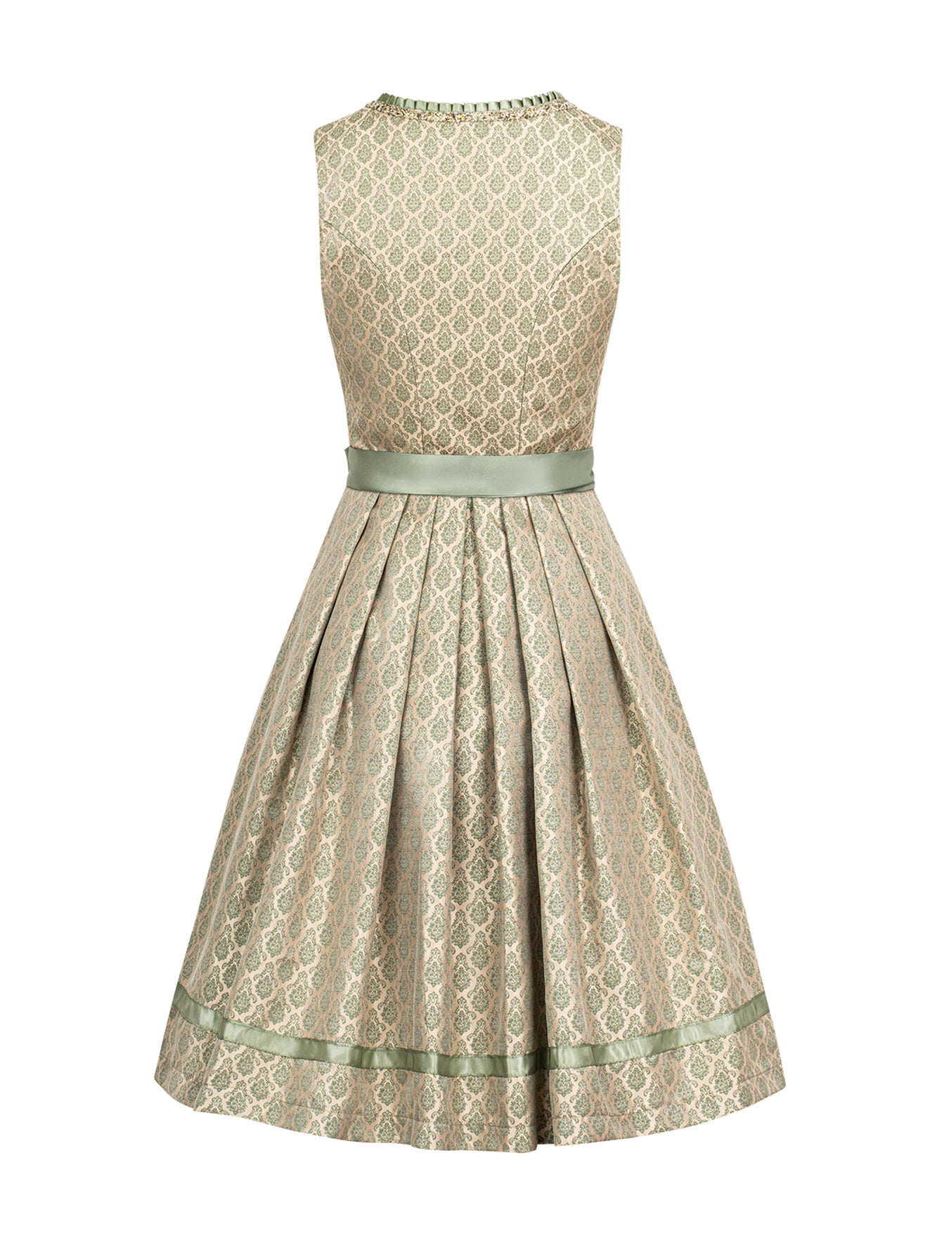 Dirndl Damen Grün 50cm Gerader Ausschnitt Kleid