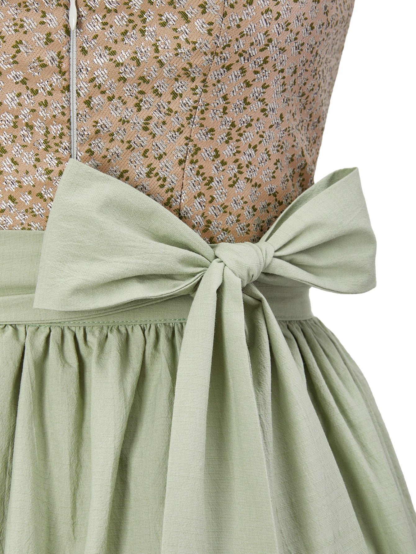 Dirndl Damen Grün 70cm Herz-Ausschnitt Kleid