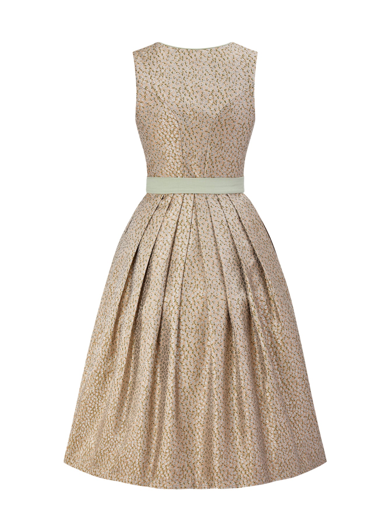 Dirndl Damen Grün 70cm Herz-Ausschnitt Kleid