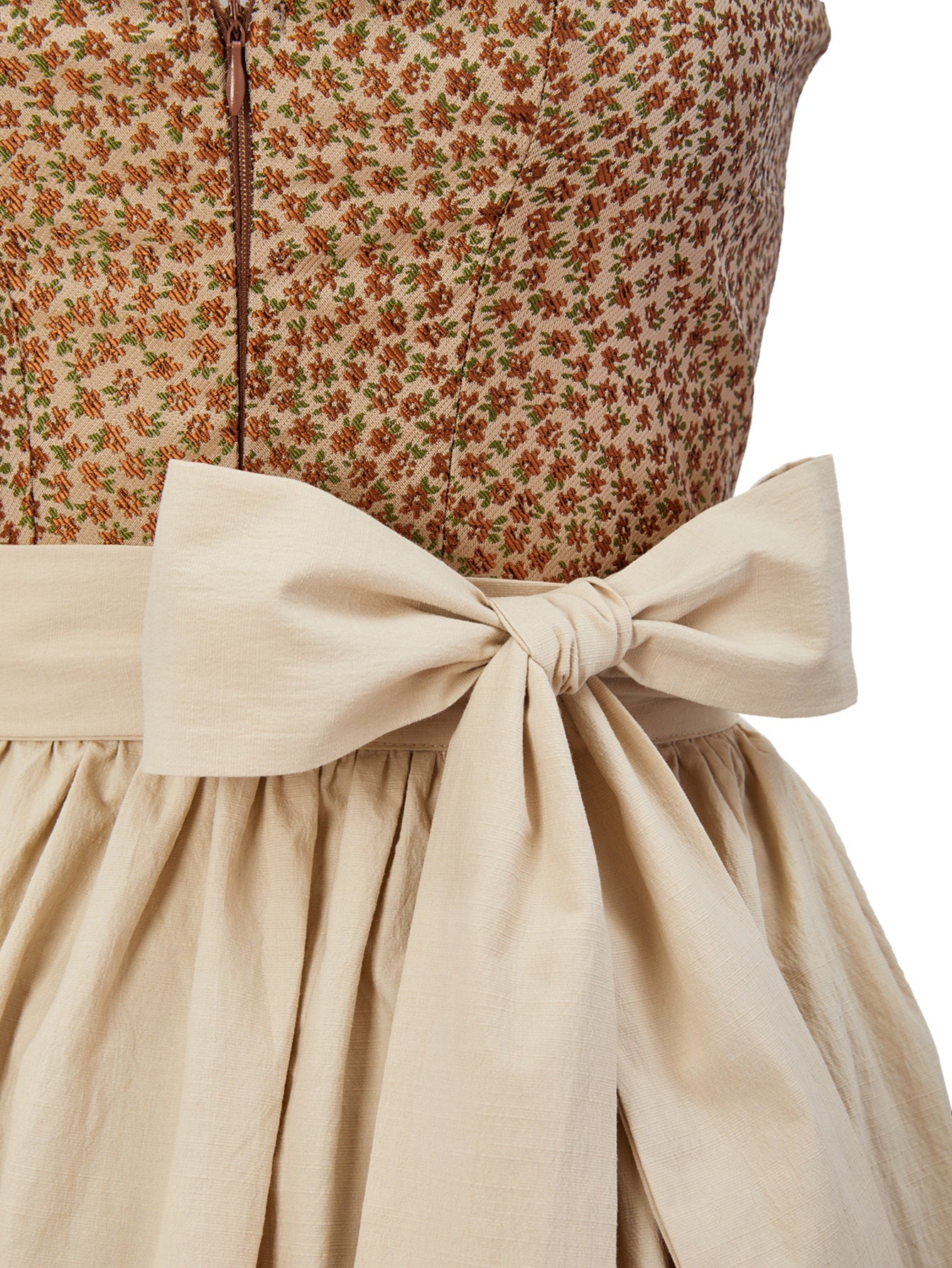 Dirndl Damen Gelb 70cm Herz-Ausschnitt Kleid