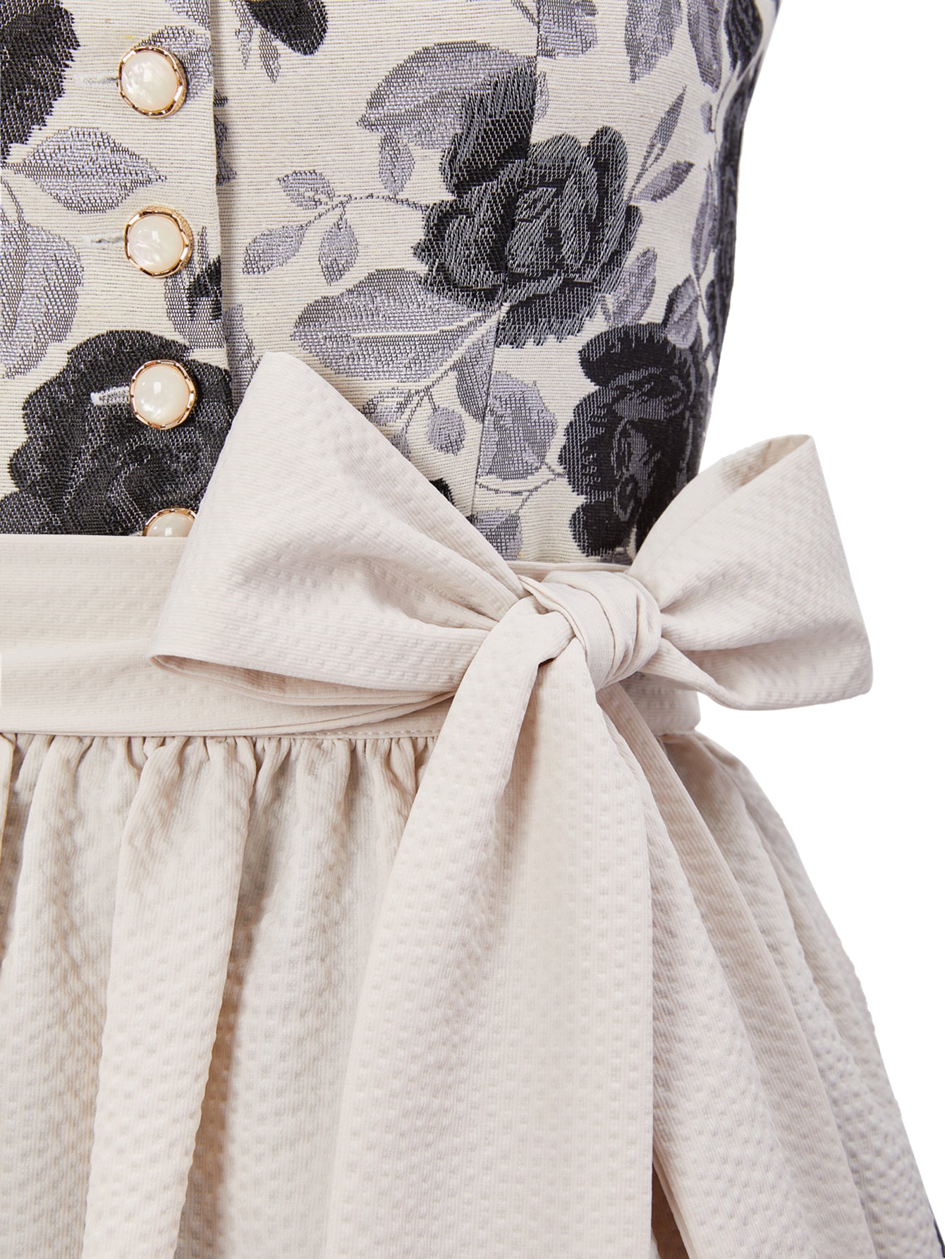 Dirndl Damen Schwarz 60cm Gerader Ausschnitt Kleid