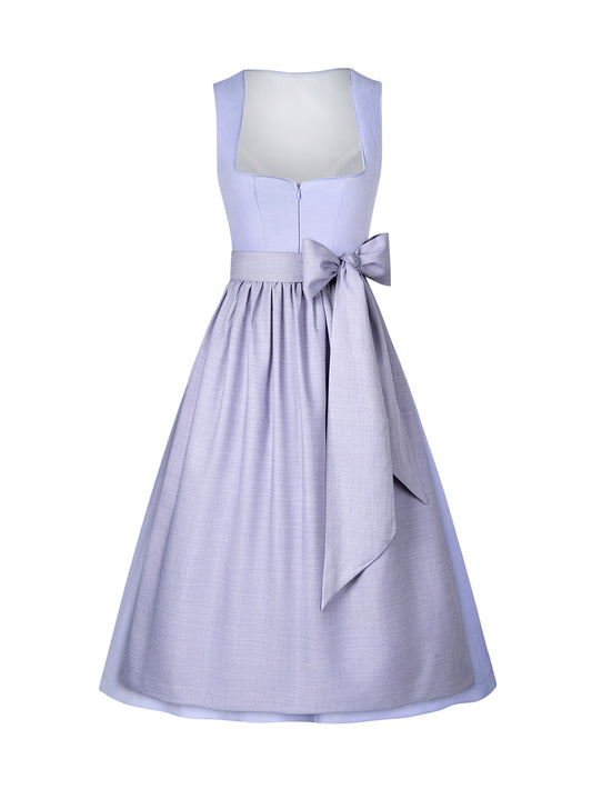 Dirndl Damen Lila 70cm Herz-Ausschnitt Kleid