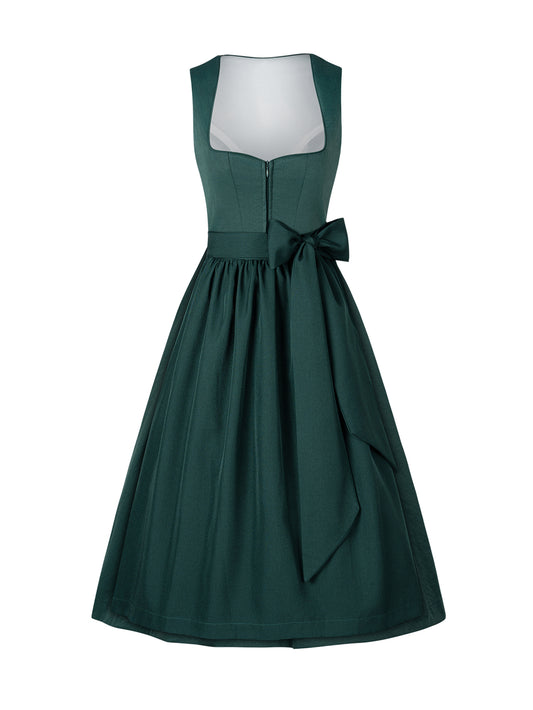 Dirndl Damen Grün 70cm Herz-Ausschnitt Kleid