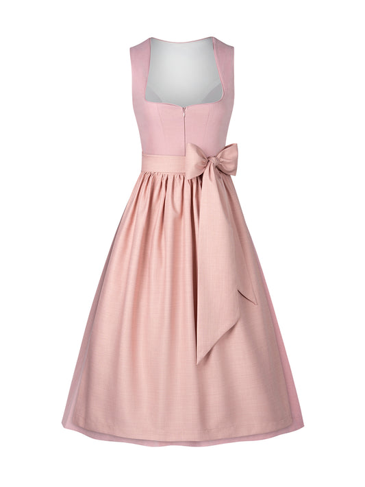 Dirndl Damen Rosa 70cm Herz-Ausschnitt Kleid