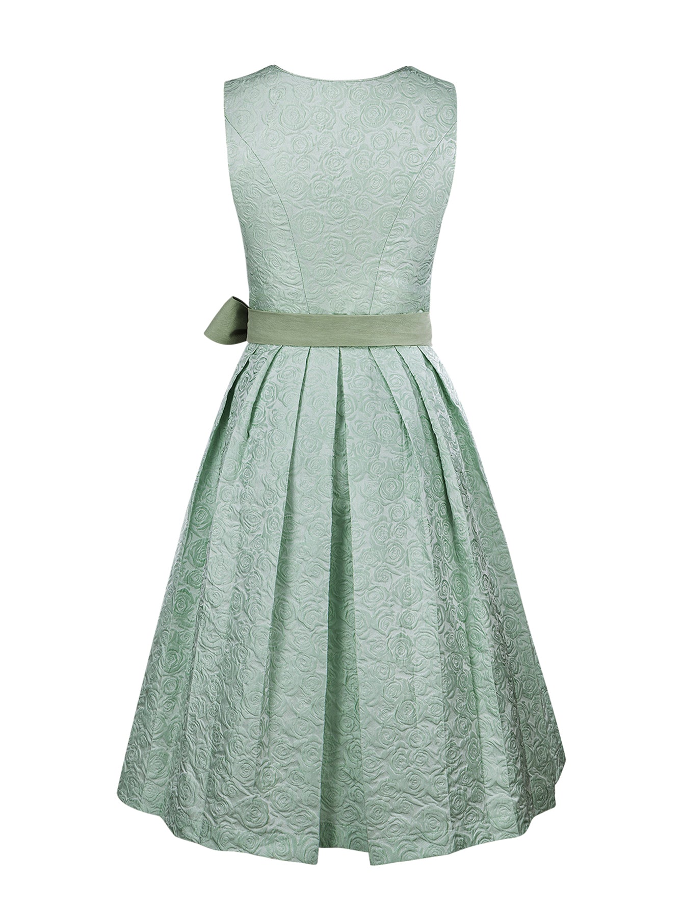 Dirndl Damen Grün 70cm Gerader Ausschnitt Kleid