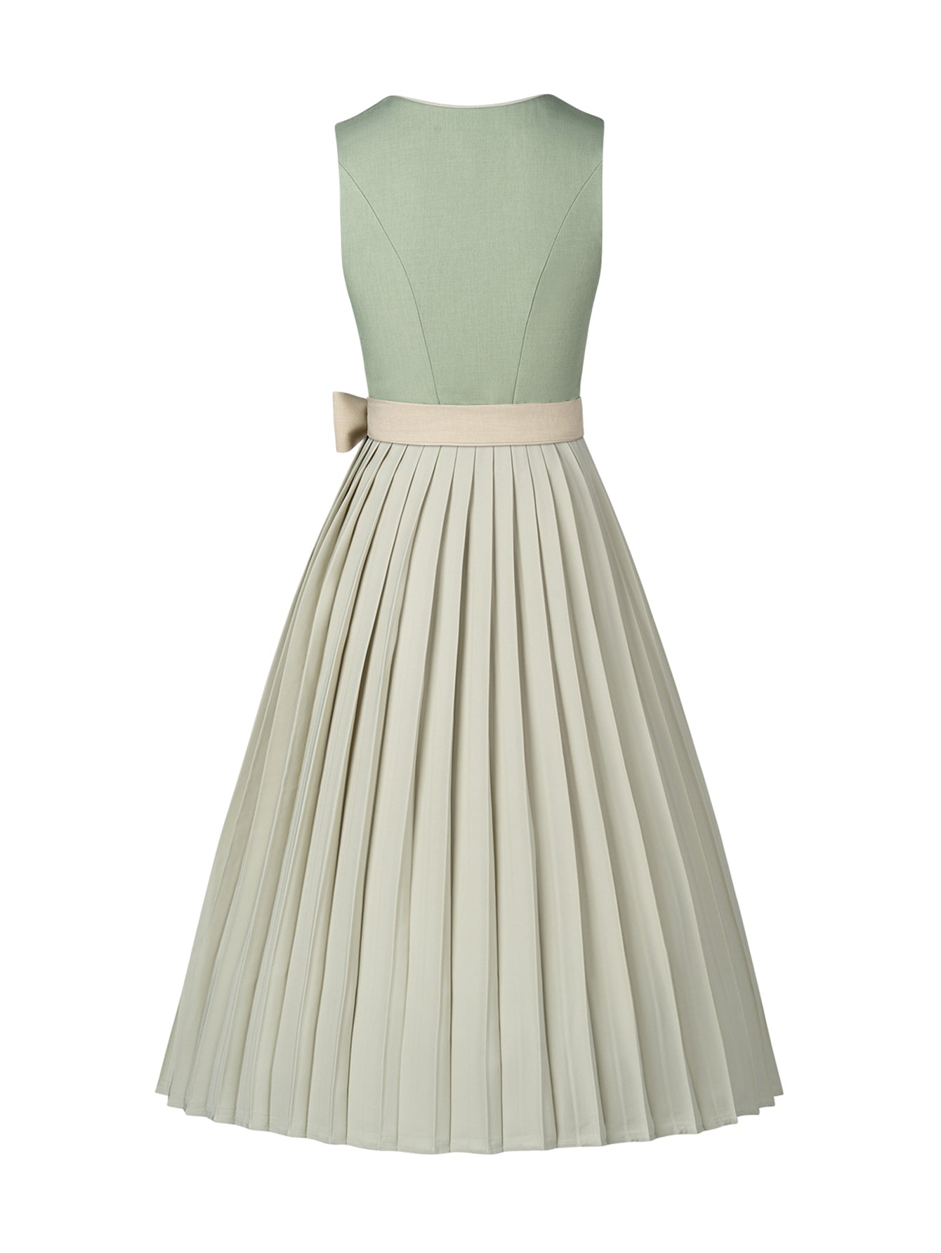 Dirndl Damen Grün 70cm Gerader Ausschnitt Kleid