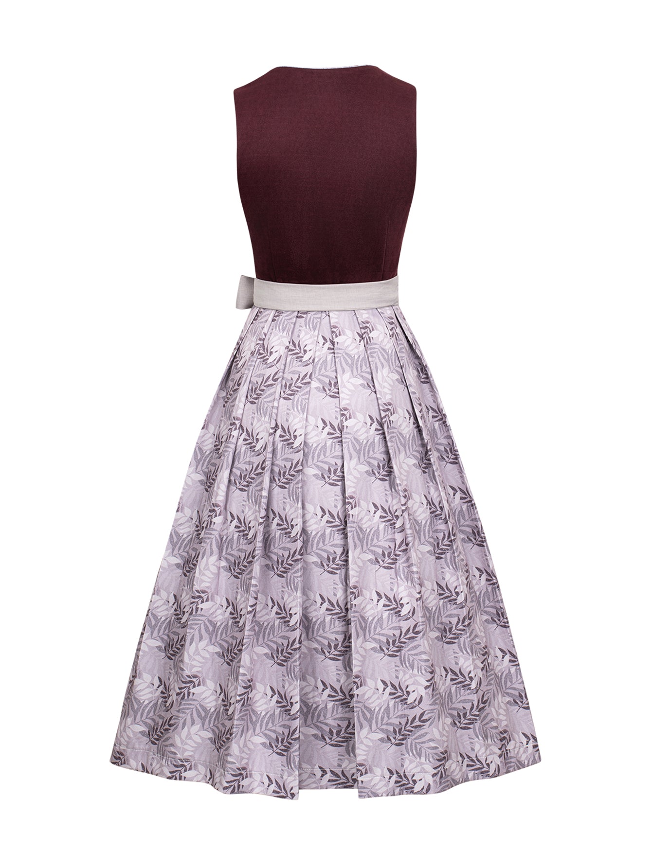 Dirndl Damen Lila 70cm Gerader Ausschnitt Kleid