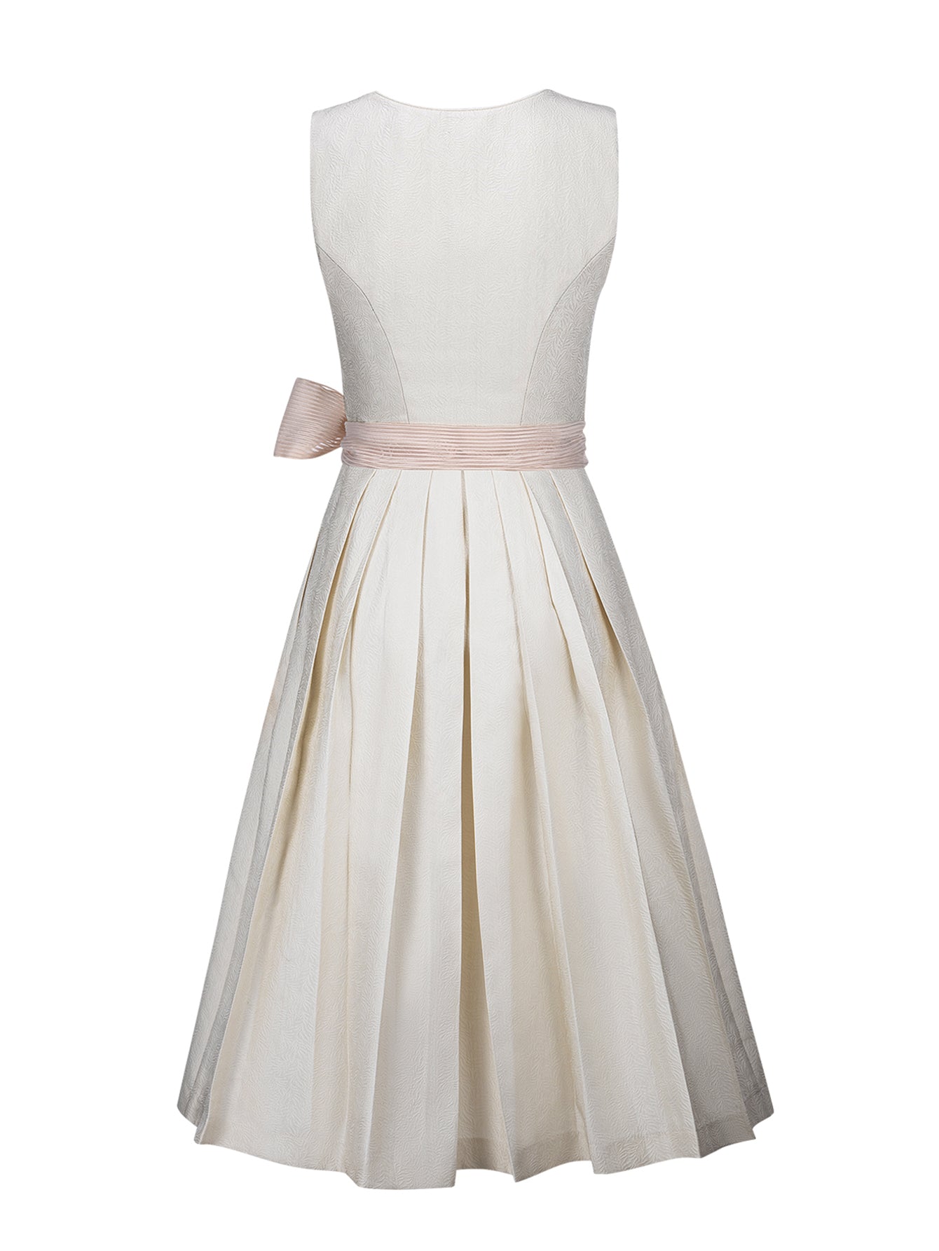 Dirndl Damen Beige 70cm Gerader Ausschnitt Kleid