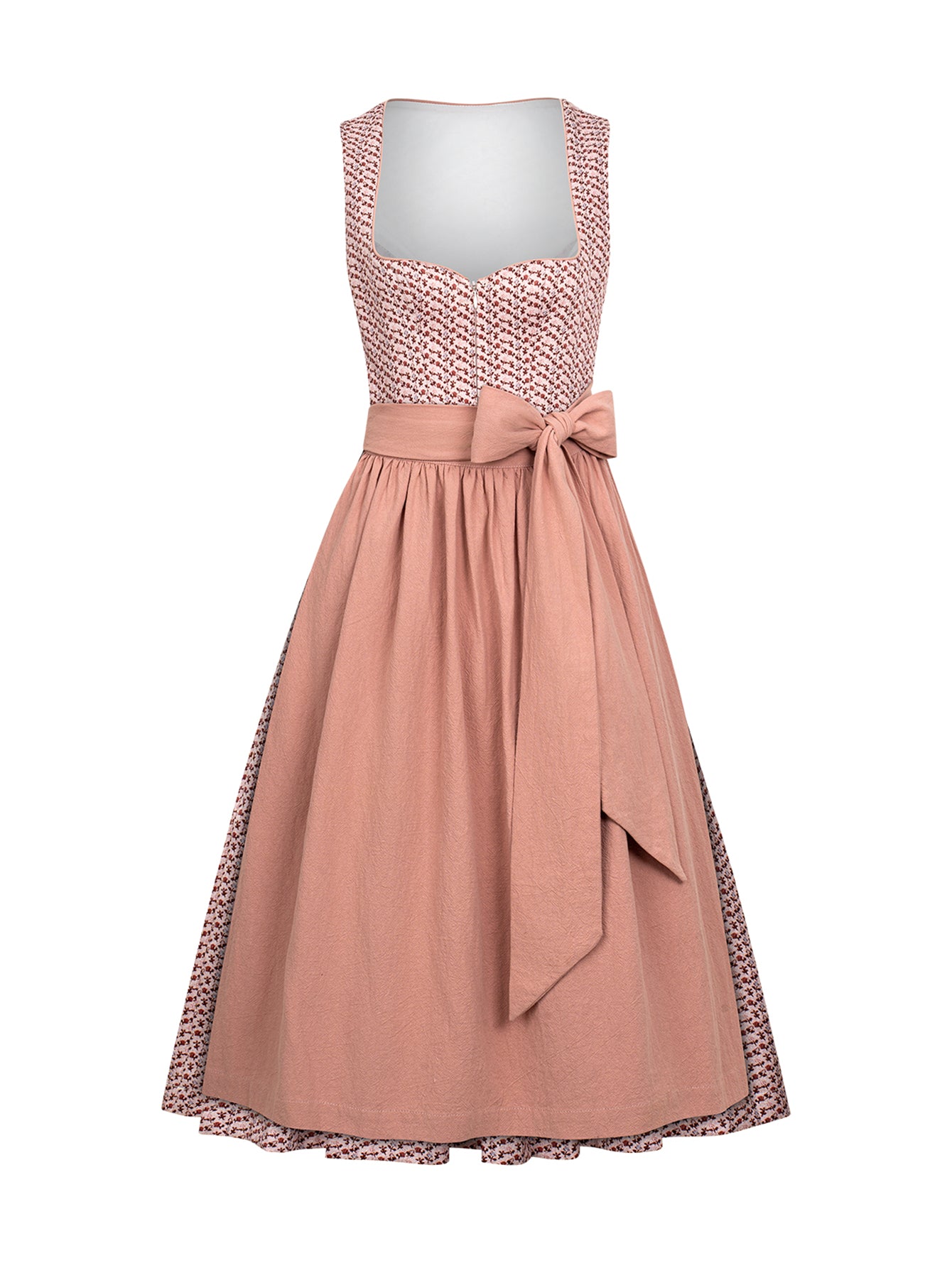 Dirndl Damen Rosa 70cm Herz-Ausschnitt Kleid