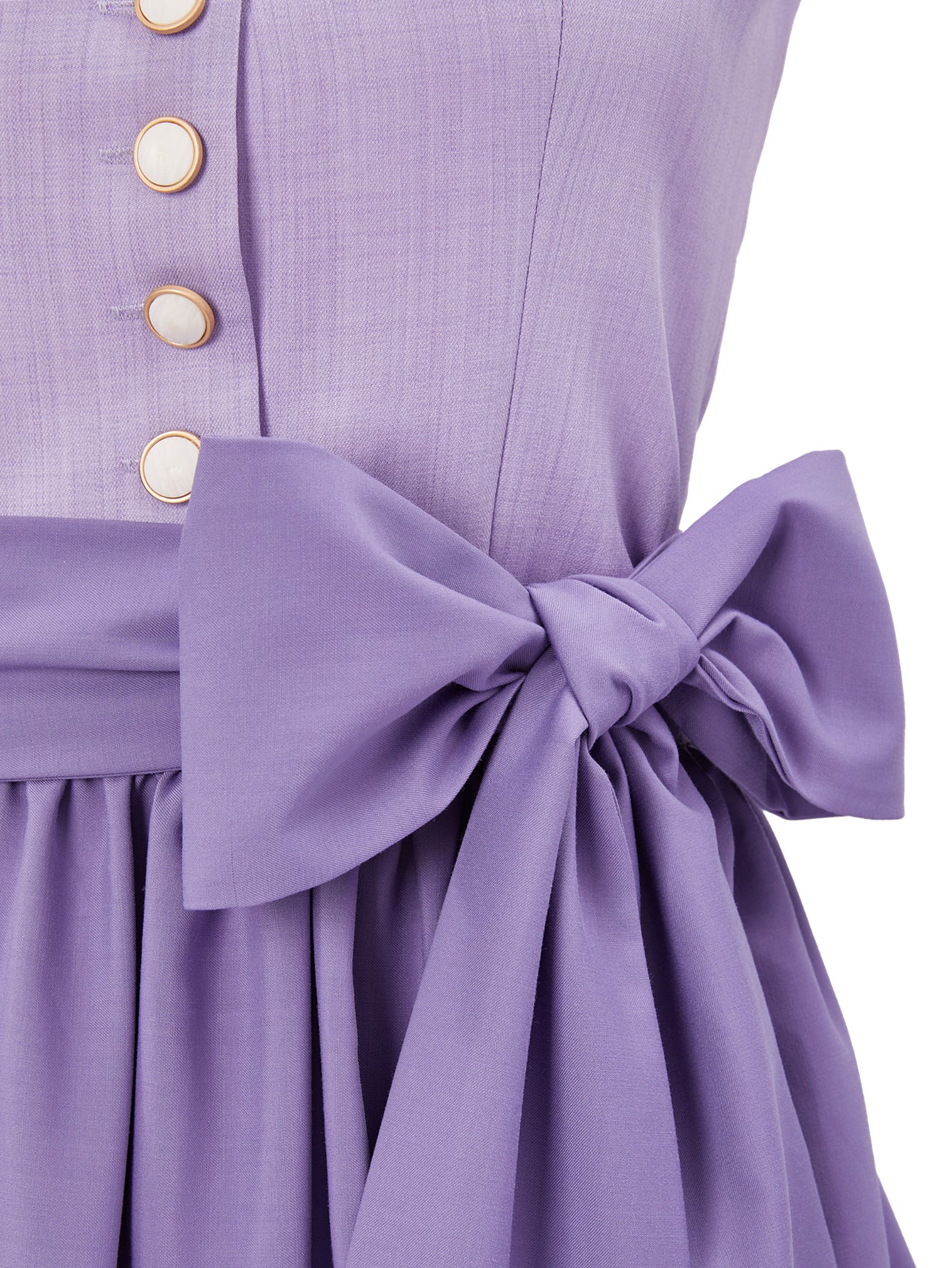 Dirndl Damen Lila 70cm Gerader Ausschnitt Kleid