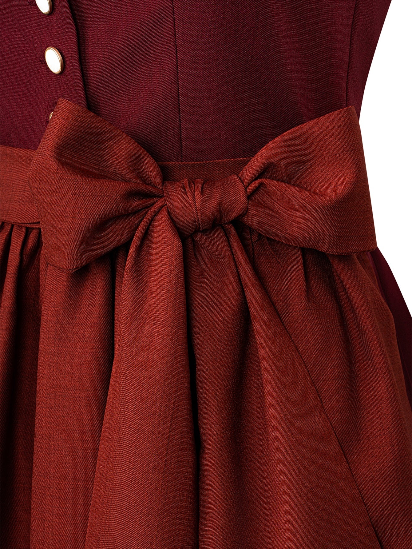 Dirndl Damen Rot 70cm Gerader Ausschnitt Kleid