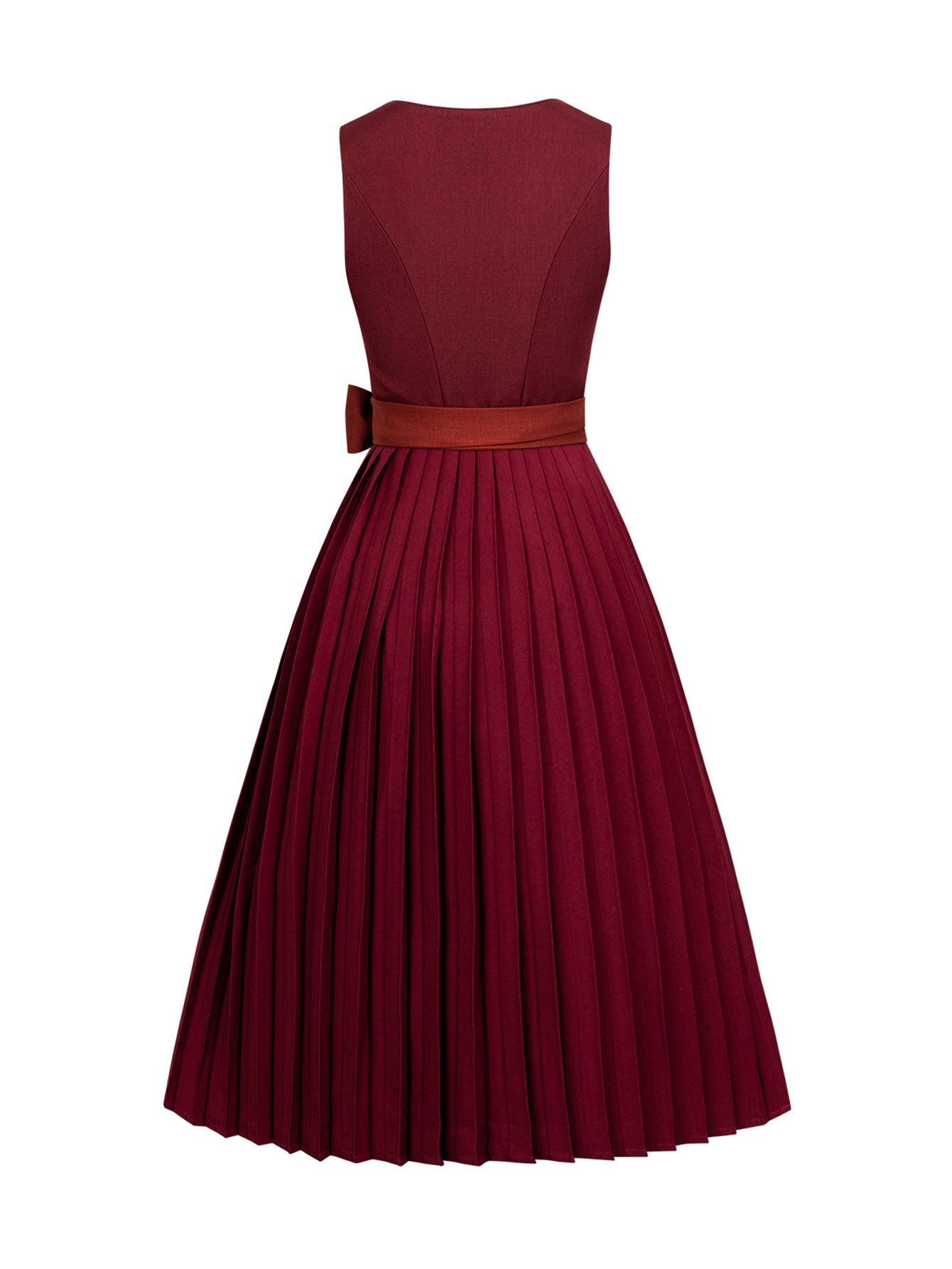 Dirndl Damen Rot 70cm Gerader Ausschnitt Kleid