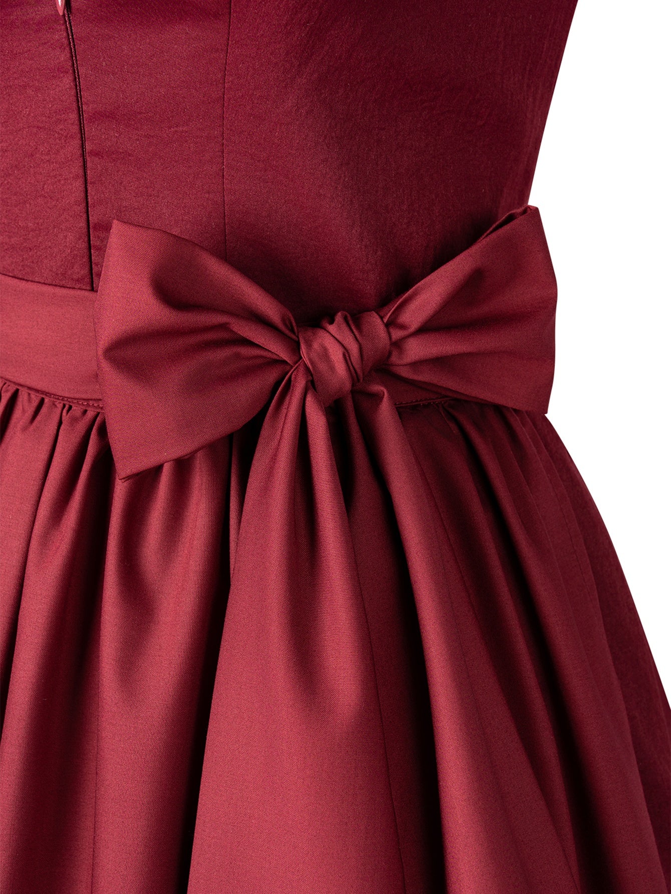 Dirndl Damen Rot 70cm Herz-Ausschnitt Kleid