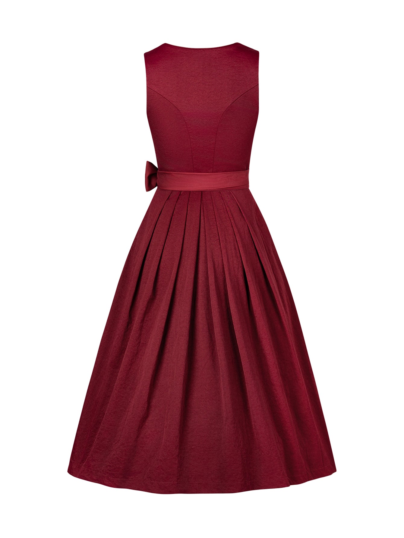 Dirndl Damen Rot 70cm Herz-Ausschnitt Kleid