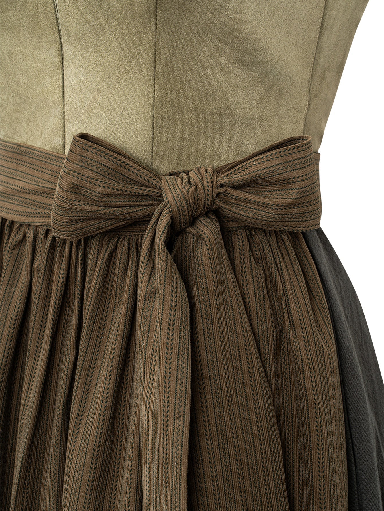 Dirndl Damen Grün 70cm Gerader Ausschnitt Kleid